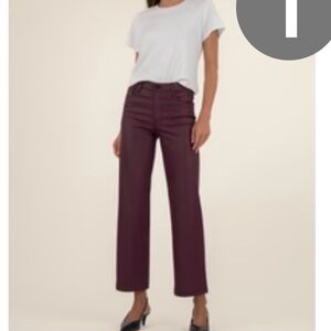 Kut from the Kloth Charlotte Coated High Rise Wide Leg